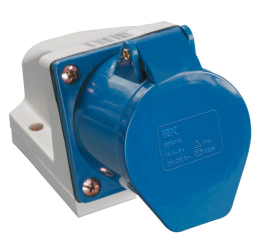 Розетка нар. уст.16А 2Р+РЕ IP44 ИЭКССИ-113  255664