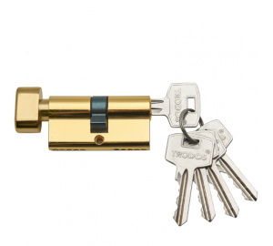Механизм цилиндровый Trodos ЦАМ ЦМВ 60-5К РВ 5ключей/вертушка золото 208086