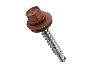 Саморез кров. 4,8х29 RAL8017 темно-коричневый (70шт)