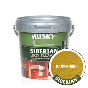Деревозащитный состав Эко-Лазурь п/матовая калужница Husky Siberian (0,9л) 25185