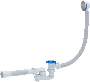 Сифон д/ванны ANI 1.1/2"*40 с вып.регулир. клик-клак с гиб. трубой 40/50 ЕС255  88993