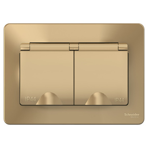 Розетка 2-м СП Blanca IP44 с/з со/ш титан BLNRS441124