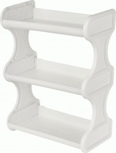 Полка навесная д/ванной 3 секц. (41,6х19х9,5см) бел.облако 836979