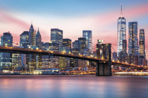 Шторка д/в тканевая 180х200см Город на закате MZ-146 / 21033