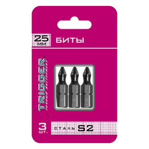Бита РZ2 25мм Профи (3шт) ТРИГГЕР  84964