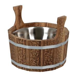 Ушат Банные штучки-33371 5л нерж. вставка вставка Цветочный орнамент 815913