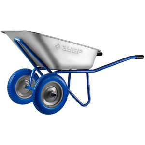 Тачка строительная ЗУБР ПРОФЕССИОНАЛ двухколесная 110л груз до 240кг  39911_z01