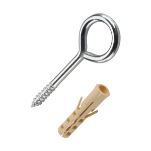 Шуруп-кольцо с дюбелем 6мм (6шт)