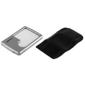 Лупа ЗУБР МАСТЕР карманная св/д подсветка 45*45мм  40545