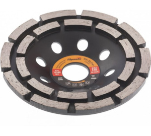 Чашка алмазная зачистная 2-х рядная 125мм Sparta 729905