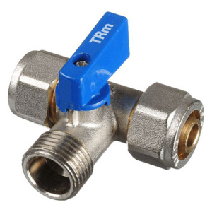 Кран 16*3/4"*16 ц/ш/ц д/стир.машин под мет./пл. TRm30230