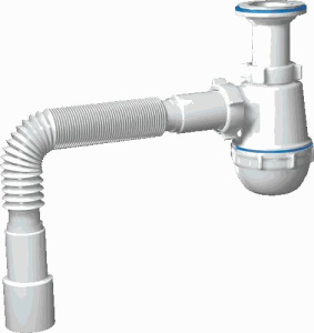 Сифон АНИ Грот 1.1/2"*40 с гибкой трубой 40/40/50 литой выпуск А0515 / 32171