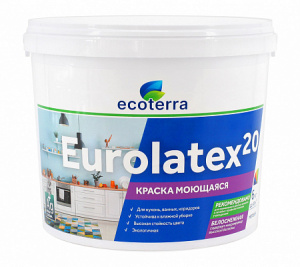 Краска ВД-АК 2180 моющаяся б/снежная Ecoterra (6кг)