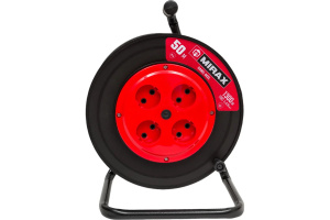 Удлинитель на катушке MIRAX ПВС 2х0,75 50м 1300Вт  55052-50