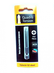 Бита 1/4" РН2 70мм Quadro Torsion  410270-1