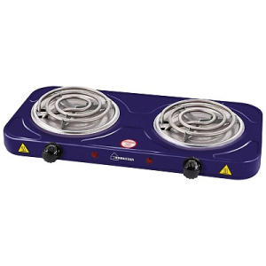 Плитка эл. 2-конф. НomeStar HS-1105 ТЭН чугун синяя 8752