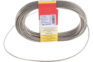 Трос стальной в оплетке ПВХ 3мм*20м прозрачный 09-5130