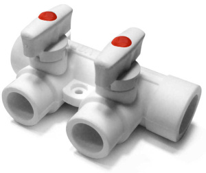 Коллектор РРR с шар. кранами 25*20 2 выхода PRO AQUA 62399