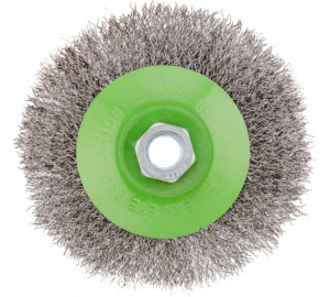 Щетка для УШМ 115мм 14 тарелка витая проволока Сибртех 746127