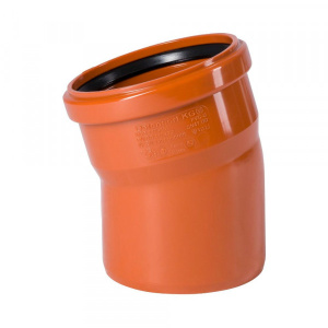 Отвод для наружной канализации 110/15° KG 98696