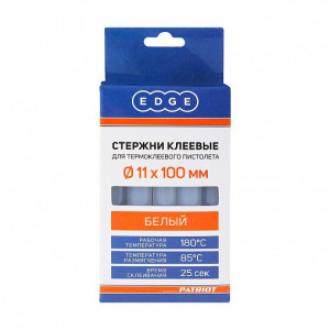 Стержни клеевые 11*100мм белые (10шт) EDGE BY PATRIOT 816001013