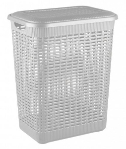 Корзина для белья 30л 370*260*465мм сетло-серая 209261