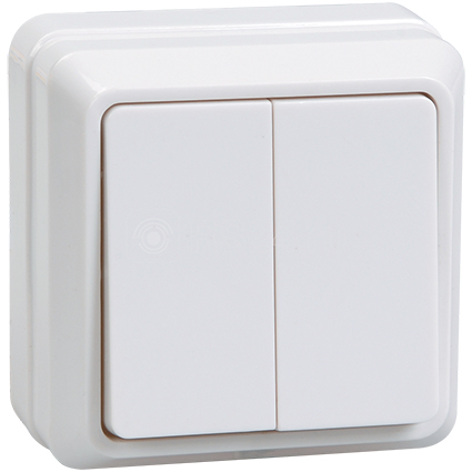 Выключатель 2-кл ОП Октава бежевый EVO20-K33-10DC