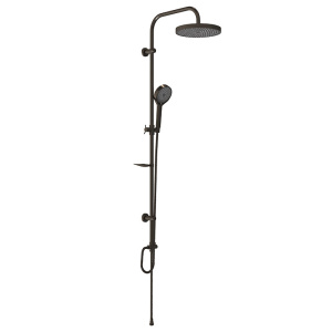 Душевая система без смесит. MELODIA Rumba:верх.душ 250мм руч.душ 3-ф.130мм оруж.сталь MSC00112C_gn 