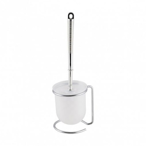 Туалетная щетка-ерш  на подставке 37см хром.металл/пластик B1074 Рыжий Кот