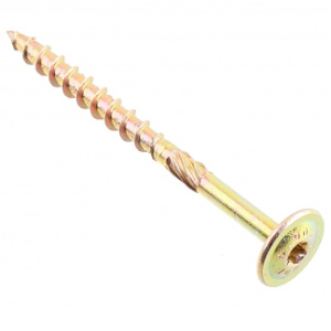 Саморез конструкционный потай Torx желтый цинк 8х100 (2шт)