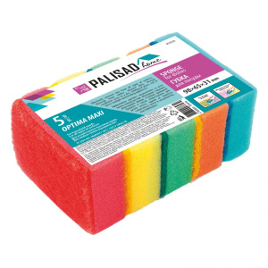 Губки для посуды 98*65*31мм (5шт) Home Palisad 923535