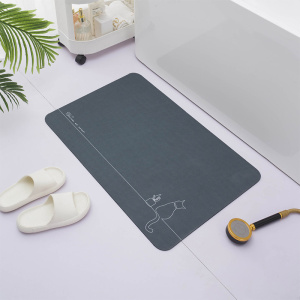 Коврик MELODIA QUADRO диатомитовый 50х80 серый MK207 / 21466