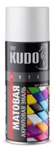 Эмаль акриловая унив. белая матовая RAL 9003 (520мл) KUDO KU-A9003М
