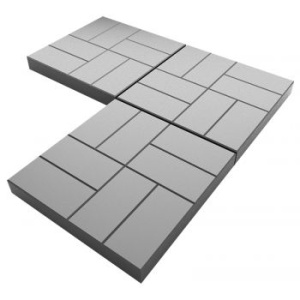 Плитка тротуарная 400*400 8-Кирпич серая 