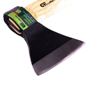 Топор кованный ТП11-08 800г в сборе деревянное топорище Сибртех 21619