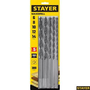 Набор сверл Maxdrill 6-8-10-12-14х300мм (5шт)  2943-300-H5_z01