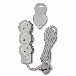 Удлинитель 3 гнезда 3м б/заз.10А ПВС 2*0,75 (32002 1) (3206919)