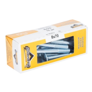 Болт 8х70 DIN 603 мебельный оцинк. (15шт)