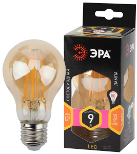 Лампа светодиодная декоративная LED 9Вт 1170Лм 2700К груша филамент теплый E27 230В F-LED A60-9W-8