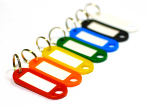 Бирка для ключей Радуга разноцветная 024711