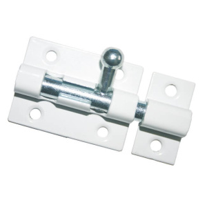 Задвижка прямоугольная ЗТ-4 (ШП-40) белая с цинком  000219