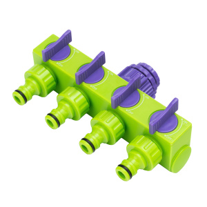 Разветвитель четырехканальный 1/2-3/4, регулируемый Palisad 66425