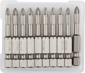 Бита 1/4" PZ1 50мм (10шт) KRAFTOOL EXPERT  26123-1-50-10