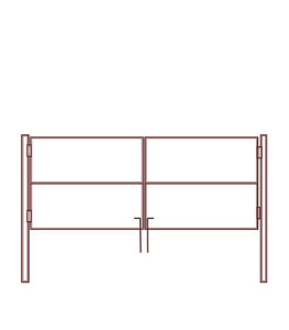 Рама для распашных ворот 1,5х3,4 (2 столба d57 2,4м)