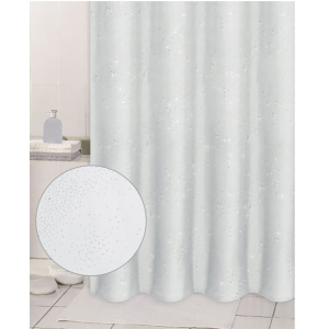 Шторка д/в тканевая 180х200см Звёздная пыль белая MZ-152 / 14860