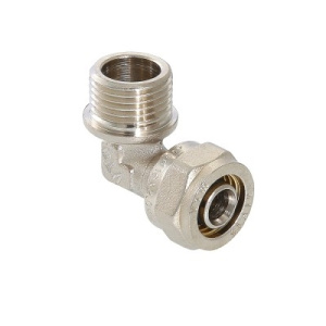 Угольник обжимной с переходом на нар.резьбу 16*3/4"