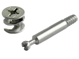 Стяжка эксцентриковая L45мм, D15мм цинк