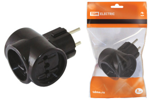 Тройник 3х2П 16А 250В карболит Ретро SQ1806-0101