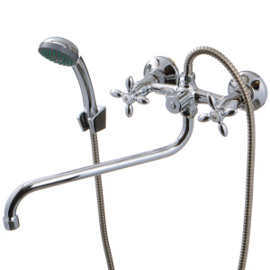 Смеситель д/ванны Ex-Promt пласт. ручка Крест/Cross 3/8" керамика картридж Ex211. 69360