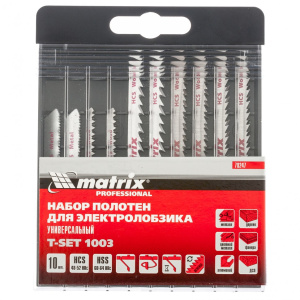 Набор полотен для электролобзика универс. 10шт.T-SET1003 Matrix  78247